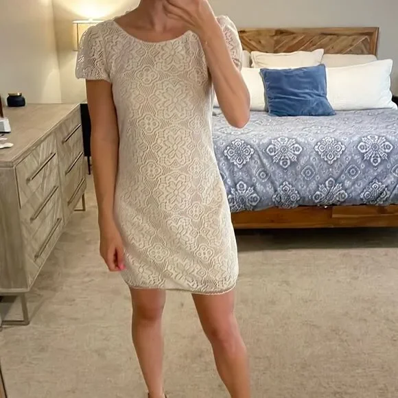 Basically Me Cream Lace Dress - Picture 1 of 9